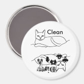 Cat Clean Vuile Vaatwasser Magneten (Voorkant / Achterkant)