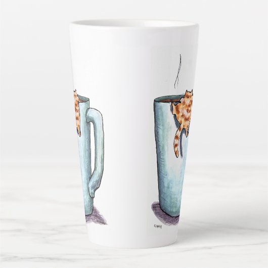 Cat Climb Latte Mok (Voorkant)