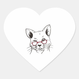 Cat Clipart Hart Sticker