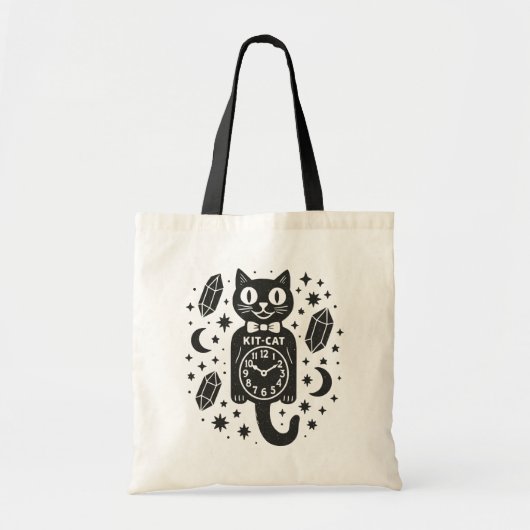 Cat Clock Tote Bag (Voorkant)