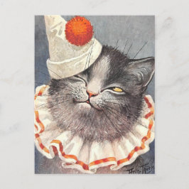 Cat Clown by Arthur Thiele Briefkaart