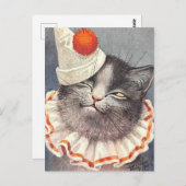 Cat Clown by Arthur Thiele Briefkaart (Voorkant / Achterkant)