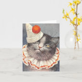 Cat Clown by Arthur Thiele  Kaart (Gele Bloem)