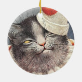 Cat Clown by Arthur Thiele Keramisch Ornament (Achterkant)