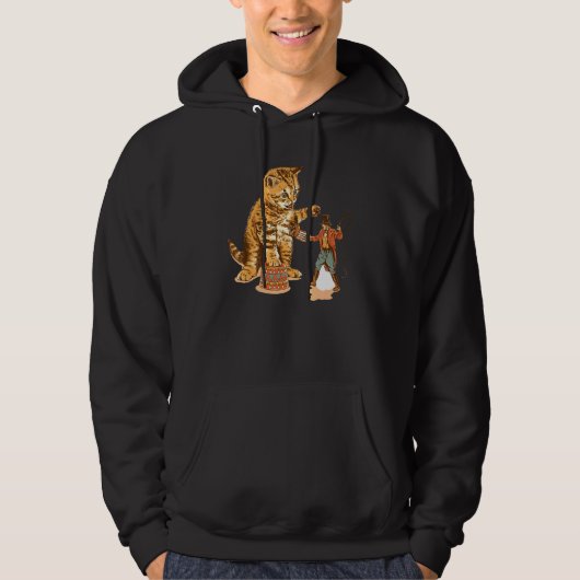 Cat Clown Feline Cat Kitten Circus Hoodie (Voorkant)