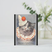 Cat Clown  illustratie Briefkaart (Staand voorkant)