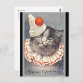 Cat Clown  illustratie Briefkaart (Voorkant / Achterkant)