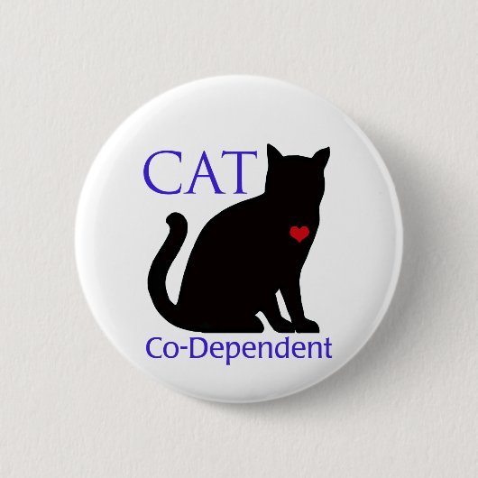 Cat Co-Dependent Ronde Button 5,7 Cm (Voorkant)