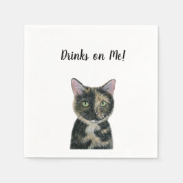 Cat Cocktail Napkins Servet