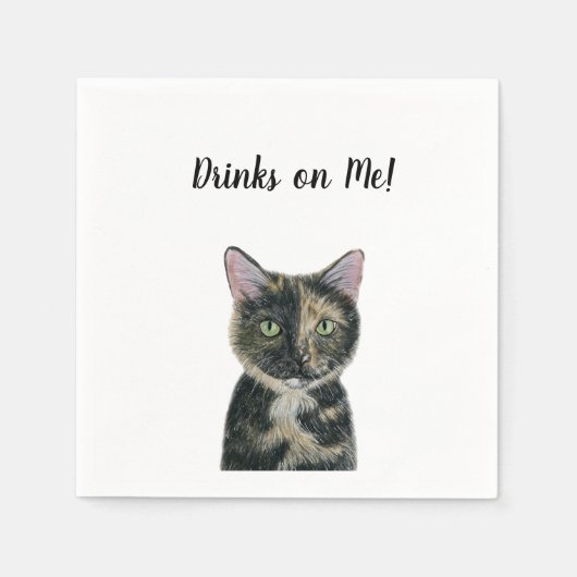 Cat Cocktail Napkins Servet (Voorkant)