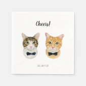 Cat Cocktail Napkins Servet (Voorkant)