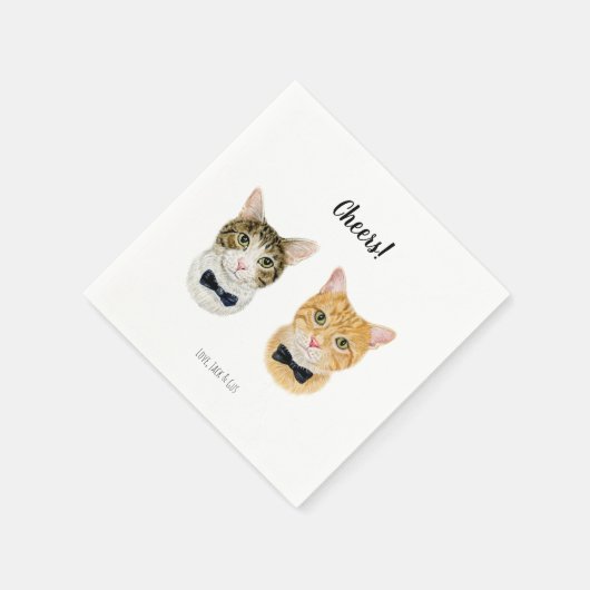 Cat Cocktail Napkins Servet (Hoek)