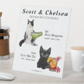 Cat Cocktail Sign Reclamebord Met Voetstuk (Insitu)