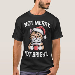 Cat Coffee, Anti-Christmas Design T-shirt
