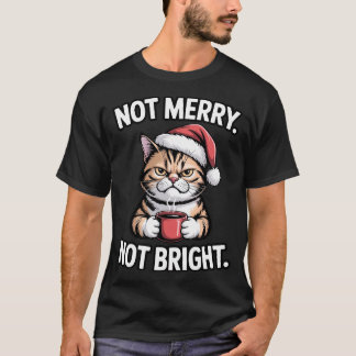 Cat Coffee, Anti-Christmas Design T-shirt