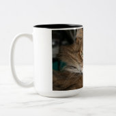 Cat Coffee Cup Tweekleurige Koffiemok (Links)