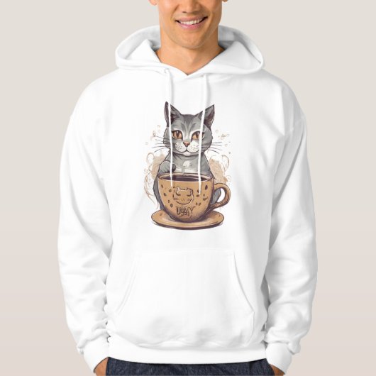 Cat Coffee Hoodie (Voorkant)