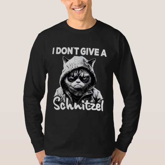 Cat Coffee I Cat I Don t Give A Schnitzel T-shirt (Voorkant)