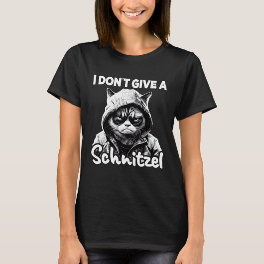 Cat Coffee I Cat I Don t Give A Schnitzel T-shirt (Voorkant)