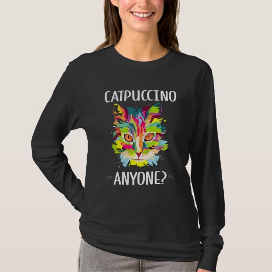 Cat Coffee Kitten Caffeine T-shirt (Voorkant)