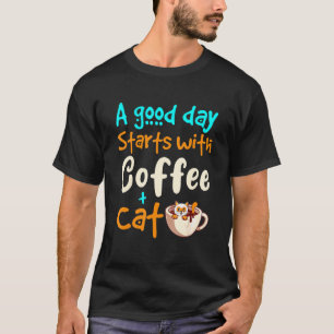 Cat Coffee Mok Cat Cute Cat Cat Mama T-shirt