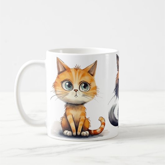 Cat Coffee Mok Design expressief (Links)
