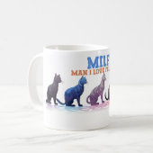 Cat Coffee Mok, Man Ik hou van Felines MILF Koffiemok (Voorkant links)