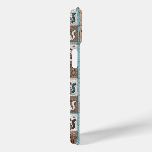 Cat Collectie Quiltpatroon Case-Mate iPhone Case (Achterkant / Rechts)