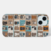 Cat Collectie Quiltpatroon Case-Mate iPhone Case (Achterkant (horizontaal))