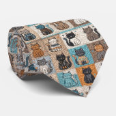 Cat Collectie Quiltpatroon Stropdas (Opgerold)