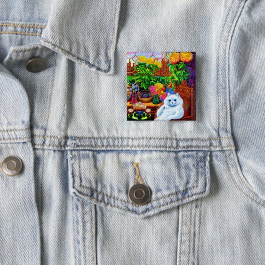 Cat College Master Vierkante Button 5,1 Cm (In situ)