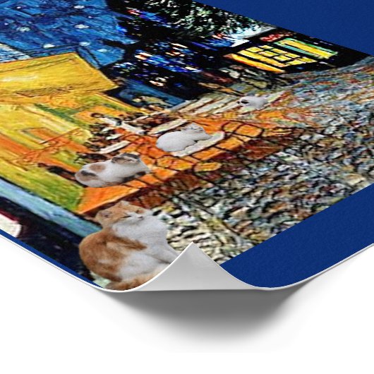 Cat Colony, Night Cafe Parody, Van Gogh Poster (Hoek)