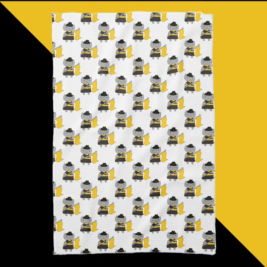 Cat Color Guard Black and Yellow Pattern Theedoek