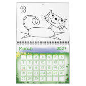 Cat Coloring Calendar Kalender (Mar 2027)