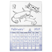 Cat Coloring Calendar Kalender (Feb 2027)