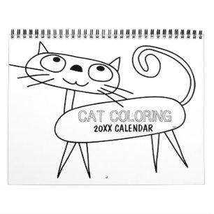 Cat Coloring Calendar Kalender