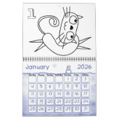 Cat Coloring Calendar Kalender (Jan 2026)