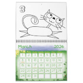 Cat Coloring Calendar Kalender (Mar 2026)