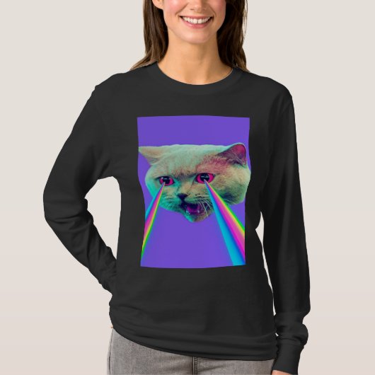 Cat come out of the eyes  cool cat t-shirt (Voorkant)