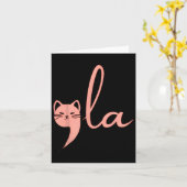 Cat Comma La Kamala Harris voor President 2024 Ele Kaart (Gele Bloem)