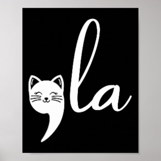 Cat Comma La Kamala Harris voor President 2024 Ele Poster (Voorkant)