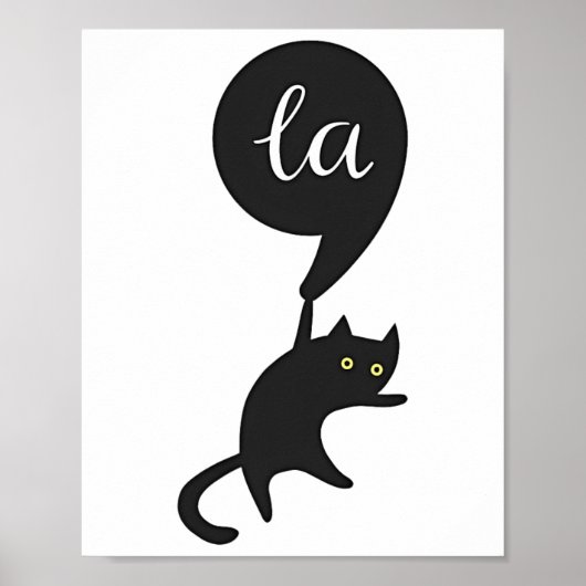 Cat Comma La Kamala Harris voor President 2024 Ele Poster (Voorkant)