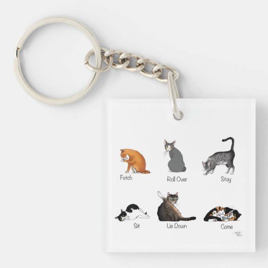 Cat Commando's Business Logo Sleutelhanger (Voorkant)