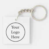 Cat Commando's Business Logo Sleutelhanger (Achterkant)