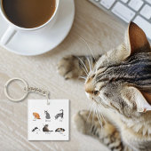 Cat Commando's Business Logo Sleutelhanger
