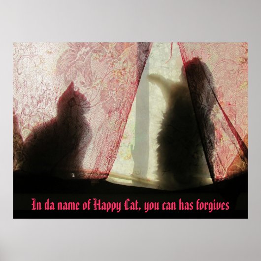 Cat Confessional Booth Meme Poster (Voorkant)