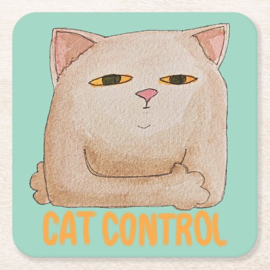 Cat Control Kartonnen Onderzetters (Voorkant)
