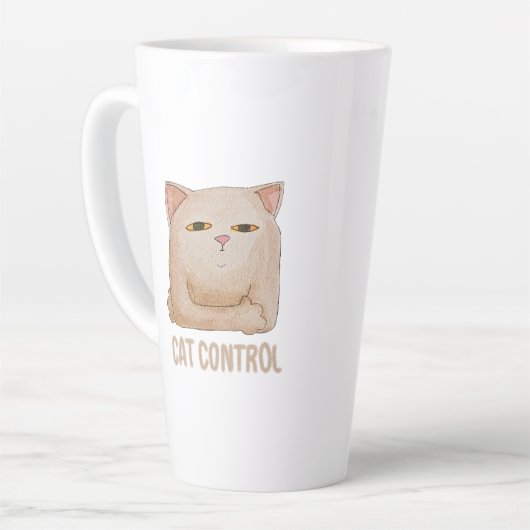 Cat Control Latte Mok (Linkerhoek)