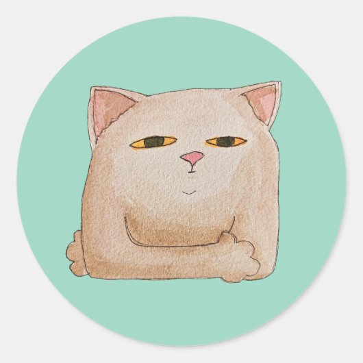 Cat Control Ronde Sticker (Voorkant)