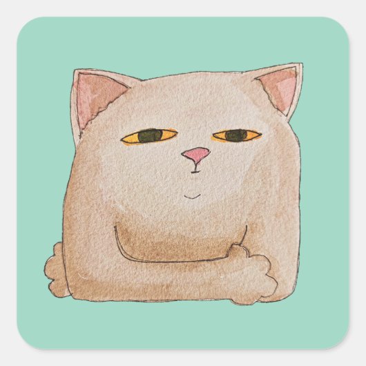 Cat Control Vierkante Sticker (Voorkant)